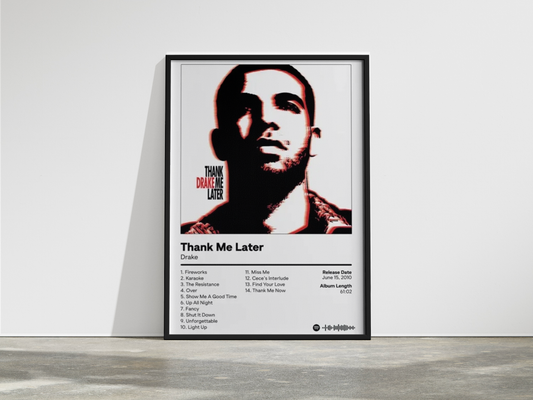 Drake Cover Thank Me Later - Urban Posters