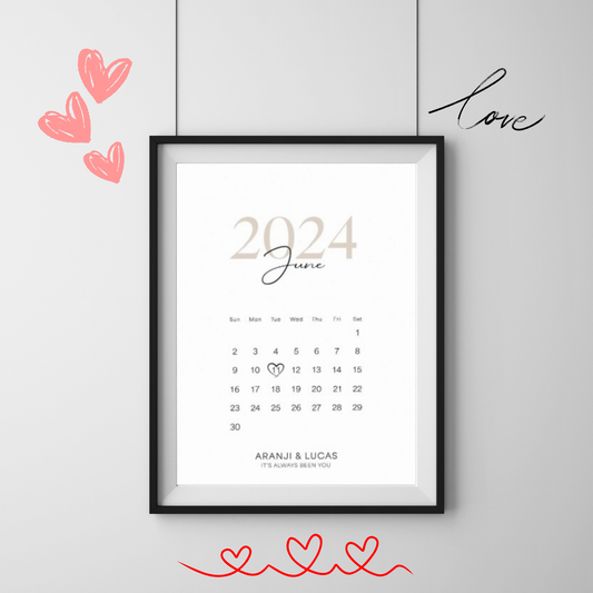 Custom Love Couple Calendar