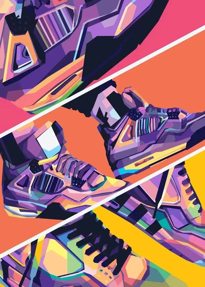 Nike Jordan 4 Drawing Style